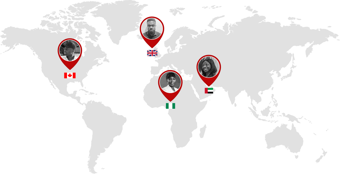 World Map showing global reach